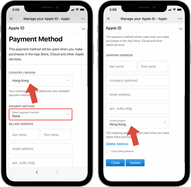 Successfully change and update your Apple ID country or region and payment information